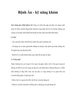 Bệnh Án - kỹ năng khám pdf