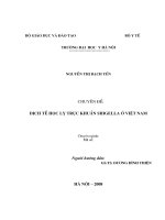 dịch tễ học lỵ trực khuẩn shigella ở việt nam