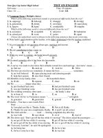 TEST ON ENGLISH Time: 45 minutes Code: 122 ppsx