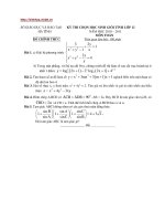 Đề thi học sinh giỏi môn toán lớp 12 chuyên tỉnh Hà Tĩnh năm 2010 - 2011 - đề 1 potx