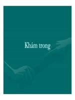 Bài giảng  các hình thức Khám trong