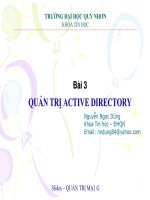 Bài 3: QUẢN TRỊ ACTIVE DIRECTORY pdf