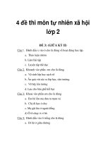 4 đề thi môn tự nhiên xã hội lớp 2 ĐỀ 3 ppt