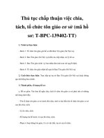 Thủ tục chấp thuận việc chia, tách, tổ chức tôn giáo cơ sở (mã hồ sơ: T-BPC-139402-TT) ppt