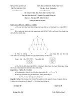 ĐỀ THI KẾT THÚC HỌC PHẦN TRÍ TUỆ NHÂN TẠO - ĐỀ SỐ 5 doc