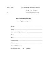 MẪU BIÊN BẢN HỌP HỘI ĐỒNG THẨM ĐỊNH KHEN THƯỞNG về việc xét đề nghị khen thưởng pptx