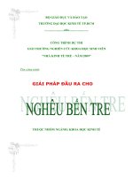 giải pháp đầu ra cho nghêu bến tre