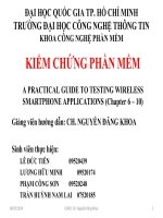 A PRACTICAL GUIDE TO TESTING WIRELESS SMARTPHONE APPLICATIONS