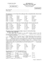 ĐỀ THI HỌC KỲ I MÔN TIẾNG ANH 12 (Hệ 3 năm) - Mã đề thi 270 docx