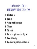 bài giảng toán 11 giải toán bắng máy tính cầm tay