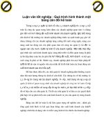 Luận văn tốt nghiệp : Quá trình hình thành một bảng cân đối kế toán phần 1 docx