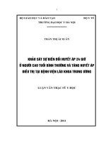 khảo sát sự biến đổi huyết áp 24 giờ ở người cao tuổi bình thường và tăng huyết áp điều trị tại bệnh viện lão khoa trung ương
