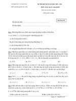 Đề thi học kỳ 2 môn vật lý 12 trường THPT Cao Bá Quát ppt