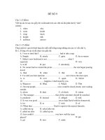 ĐỀ THI MÔN TIẾNG ANH - ĐỀ SỐ 9 pps