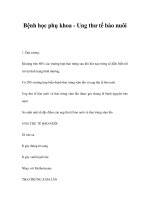 Bệnh học phụ khoa - Ung thư tế bào nuôi doc