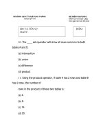 Đề thi trắc nghiệm cơ sở dữ liệu trường Cao Thắng - phần 4 docx