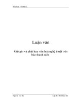 Đề tài “Giữ gìn và phát huy văn hoá nghệ thuật trên báo thanh niên 