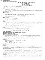 Đề thi thử đại học lần 1 Môn : Toán- Khối A - TRƯỜNG THPT CHUYÊN HẠ LONG doc