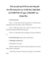 Thủ tục giải quyết hỗ trợ mai táng phí cho đối tượng bảo trợ xã hội theo Nghị định số 67/2007/NĐ-CP ngày 13/04/2007 của Chính Phủ ppsx