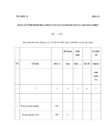 MẪU BÁO CÁO TÌNH HÌNH HOẠT ĐỘNG SẢN XUẤT KINH DOANH CỦA DOANH NGHIỆP pptx