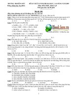 đề thi thử môn hóa trường trung học phổ thông đông đồ năm 2008 pptx
