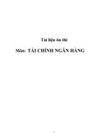 TÀI LIỆU ÔN THI MÔN TÀI CHÍNH NGÂN HÀNG pdf