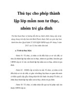 Thủ tục cho phép thành lập lớp mầm non tư thục, nhóm trẻ gia đình pps