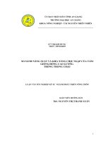 Luận văn : SO SÁNH NĂNG SUẤT VÀ KHẢ NĂNG CHỊU NGẬP CỦA TÁM GIỐNG/DÒNG CAO LƯƠNG TRỒNG TRONG CHẬU part 1 pdf