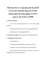 Phê duyệt hồ sơ và cấp phép tận thu gỗ đối với các khu rừng đặc dụng của tổ chức không thuộc Bộ Nông nghiệp và PTNT quản lý; mã số hồ sơ 148990 pot