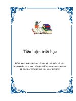 Tiểu luận triết học: Phép biện chứng về mối liên hệ phổ biến pot