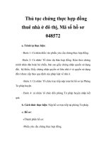 Thủ tục chứng thực hợp đồng thuê nhà ở đô thị, Mã số hồ sơ 048572 ppt