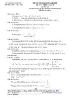ĐỀ THI THỬ ĐẠI HỌC Môn Thi: Toán - TRƯỜNG THPT CHÍ LINH docx