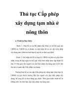 Thủ tục Cấp phép xây dựng tạm nhà ở nông thôn doc