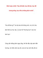 Bình luận ý kiến “Học để biết, học để làm doc