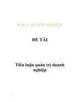 Tiểu luận quản trị doanh nghiệp docx