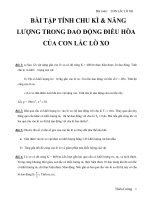BÀI TẬP TÍNH CHU KÌ & NĂNG LƯỢNG TRONG DAO ĐỘNG ĐIỀU HÒA CỦA CON LẮC LÒ XO pdf