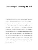 Tinh trùng và khả năng thụ thai ppt
