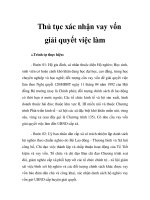 Thủ tục xác nhận vay vốn giải quyết việc làm pptx