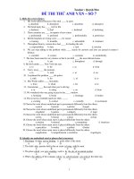 ĐỀ THI THỬ ANH VĂN – SỐ 7 ppt