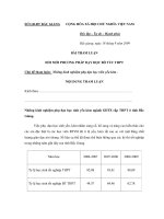 ĐỔI MỚI PHƯƠNG PHÁP DẠY HỌC BÔ TÚC THP 