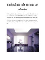 Thiết kế nội thất độc đáo với màu tím pptx