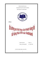 Đo lường sự hài lòng của khách hàng khi sử dụng thẻ ATM của VietinBank