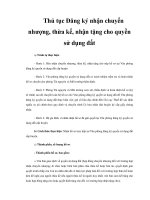 Thủ tục Đăng ký nhận chuyển nhượng, thừa kế, nhận tặng cho quyền sử dụng đất ppsx