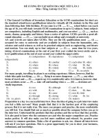 ĐỀ CƯƠNG ÔN TẬP KIỂM TRA MỘT TIẾT LẦN 2 Môn : Tiếng Anh potx