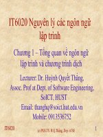 Nguyên lý các ngôn ngữ lập trình