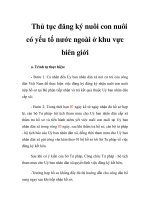 Thủ tục đăng ký nuôi con nuôi có yếu tố nước ngoài ở khu vực biên giới docx