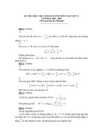 ĐỀ THI CHỌN HỌC SINH GIỎI TỈNH MÔN TOÁN LỚP 12 NĂM HỌC 2005 - 2006 ppt
