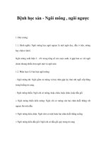 Bệnh học sản - Ngôi mông , ngôi ngược docx