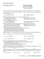 THI THỬ ĐẠI HỌC MÔN VẬT LÝ KHỐI A- SỐ 1 pdf