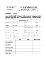 Kỳ thi chọn đội tuyển học sinh giỏi tỉnh Thừa Thiên Huế môn tiếng anh Năm học 2005 – 2006 pot